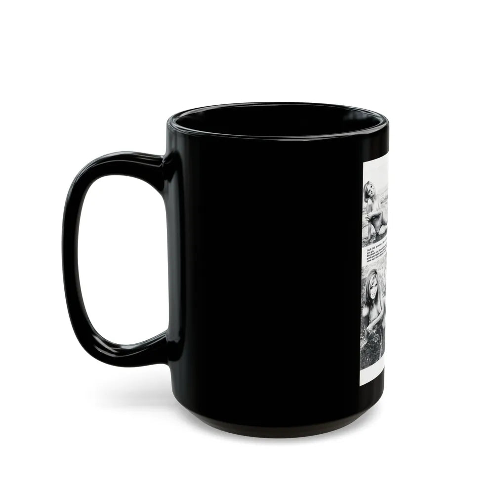 Julie Ege #199 (Vintage Female Icon) Black Coffee Mug-Go Mug Yourself