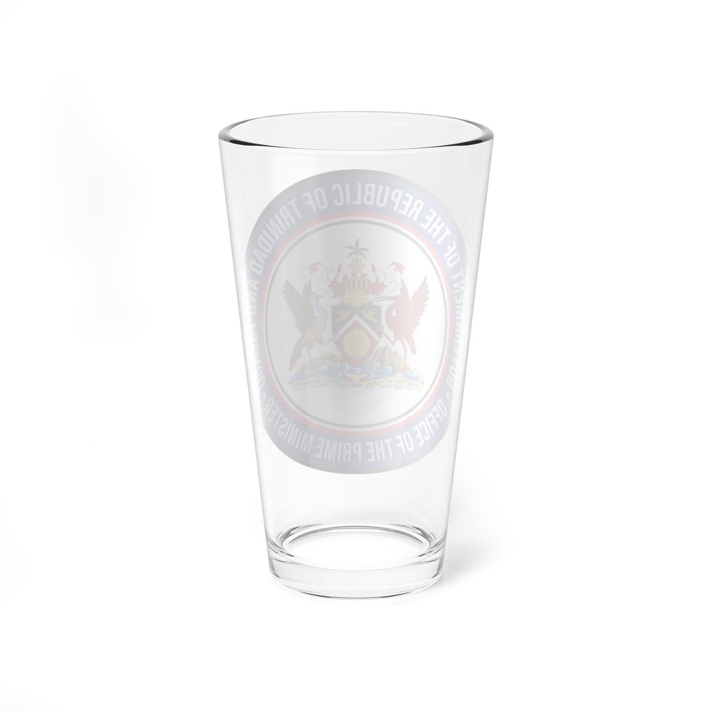 Seal of the Office of the Prime Minister Trinidad and Tobago (Trinidad and Tobago) (Coat of Arms) Pint Glass 16oz
