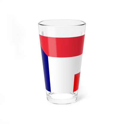 Flag of Austria and France (Austria) Pint Glass 16oz