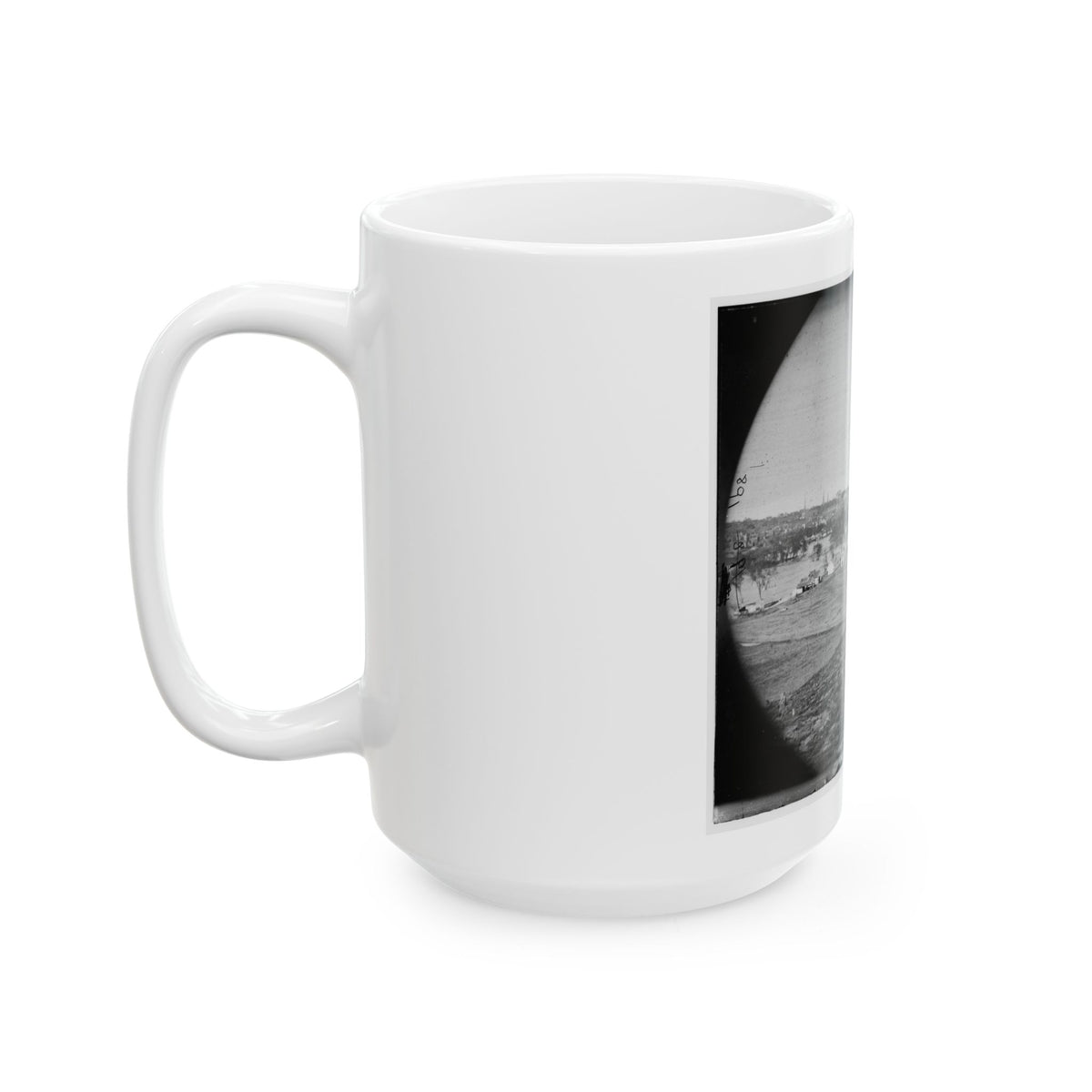 Richmond, Va. View Of City From Belle Isle; Gun In Foreground (U.S. Civil War) White Coffee Mug