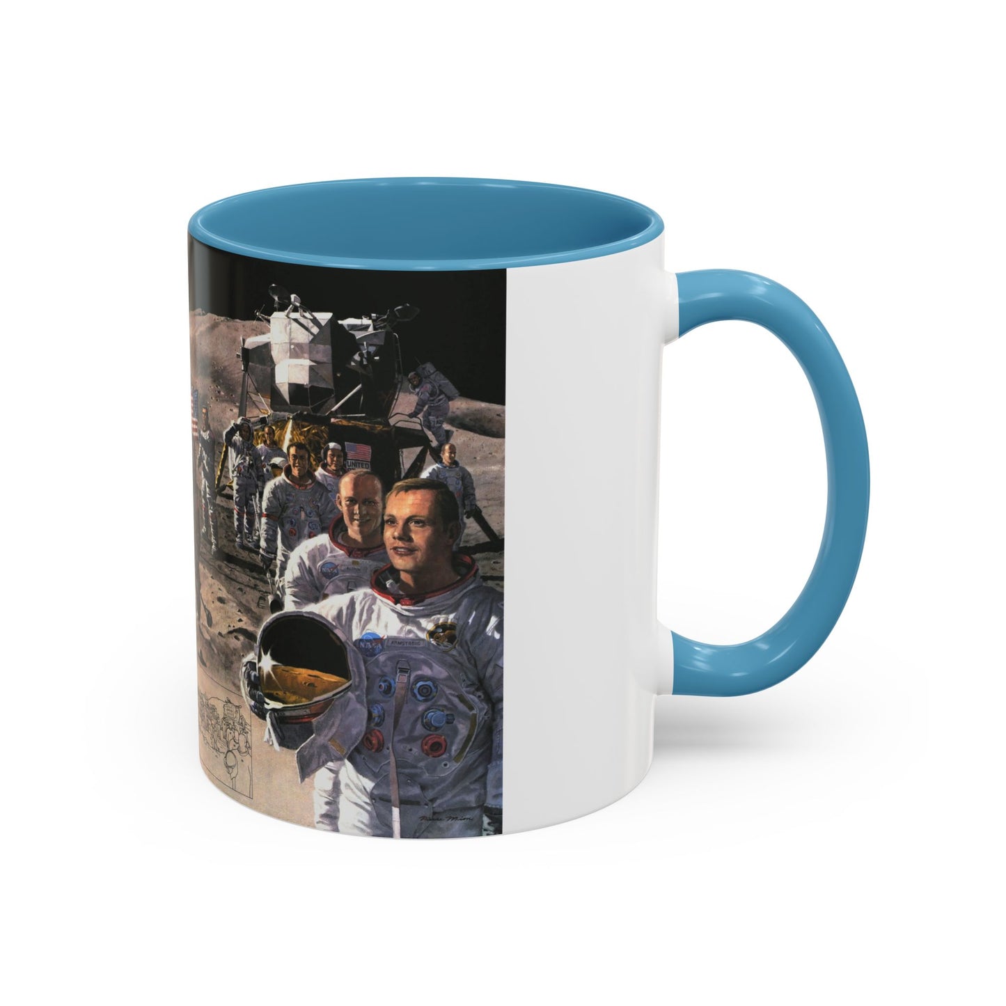 Space - Teammates in Mankind's Greatest Adventure (1973) (Map) Accent Coffee Mug