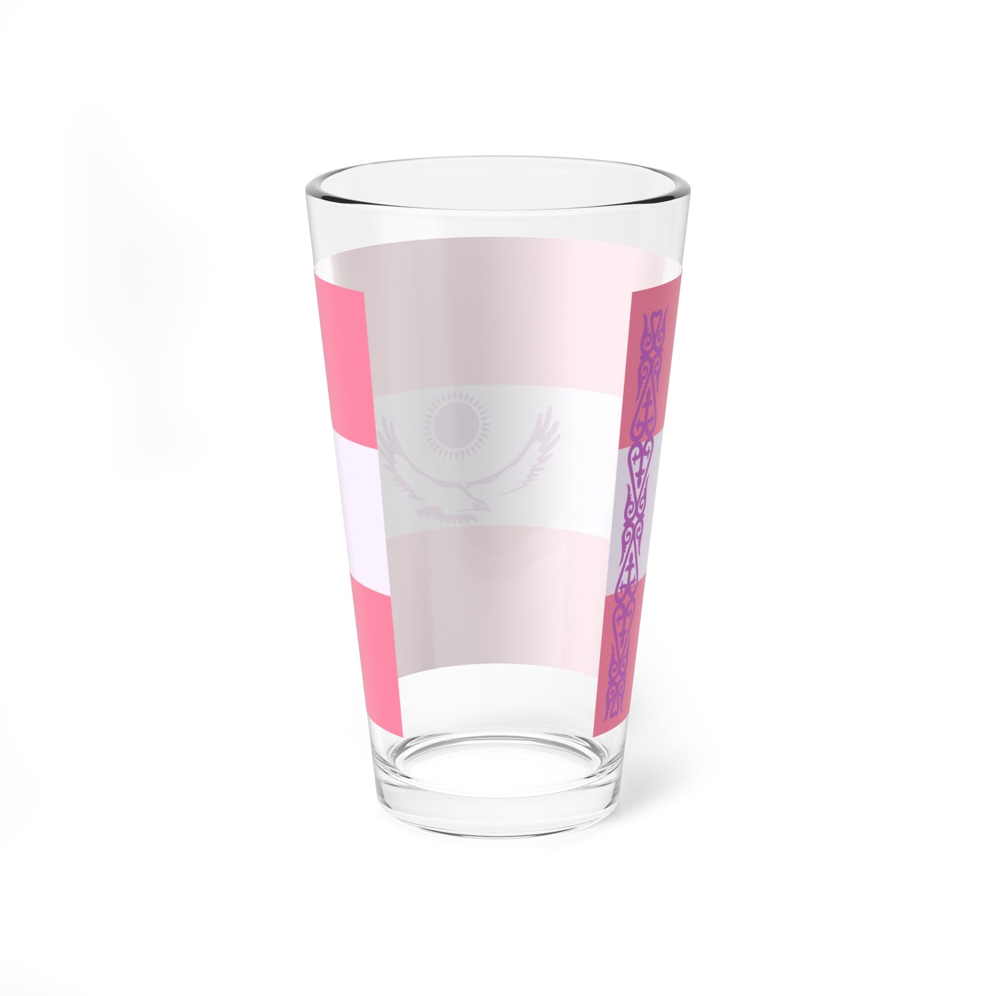 Sapphic pride flag of Kazakhstan (Kazakhstan) Pint Glass 16oz