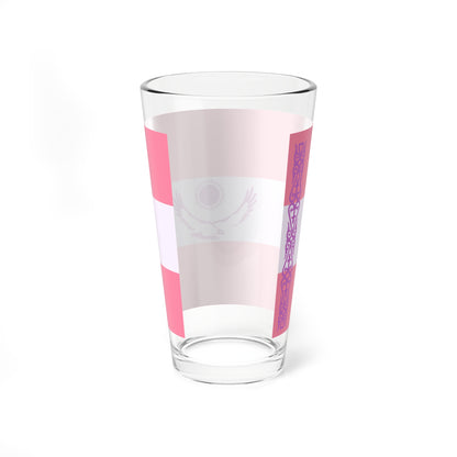 Sapphic pride flag of Kazakhstan (Kazakhstan) Pint Glass 16oz