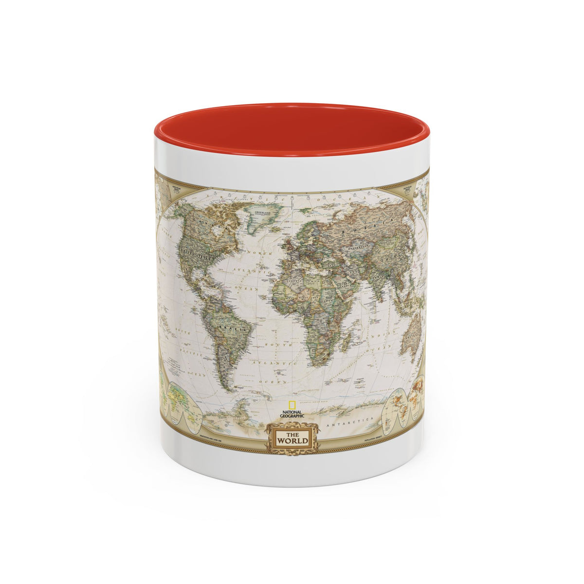 World Map - Political Antique (2007) (Map) Accent Coffee Mug