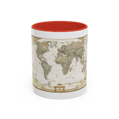 World Map - Political Antique (2007) (Map) Accent Coffee Mug