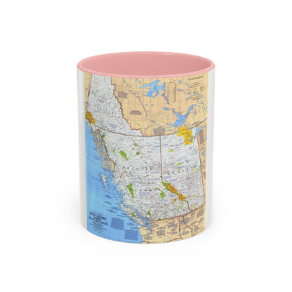 Canada - British Columbia, Alberta & Yukon (1978) (Map) Accent Coffee Mug