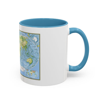 World Map - Physical (2005) (Map) Accent Coffee Mug