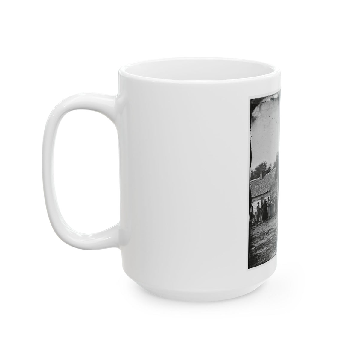Beaufort, South Carolina. Group Of Negroes On J.J. Smith's Plantation (U.S. Civil War) White Coffee Mug