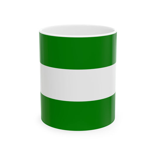 Flag of Rotterdam the second city of The Netherlands - White Coffee Mug-11oz-Go Mug Yourself