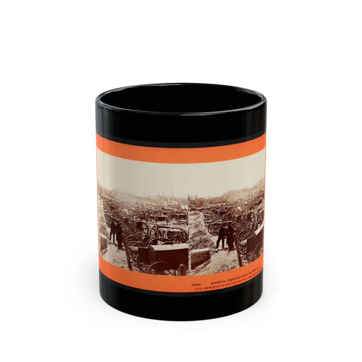 Artillery Captured From The Rebels (U.S. Civil War) Black Coffee Mug