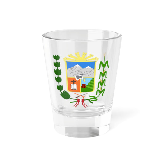 Escudo del distrito de Puquina (Peru) (Coat of Arms) Shot Glass 1.5oz