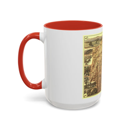 USA - New Hampshire's White Mountains (1937) (Map) Accent Coffee Mug