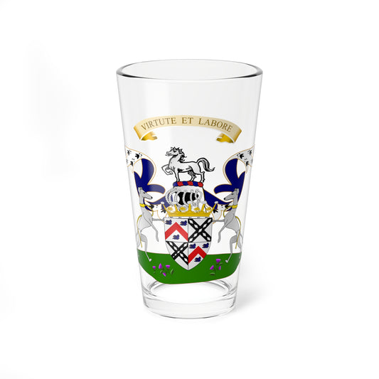 Earl of Dundonald Coat of Arms quartered with Blair (Scotland) (Coat of Arms) Pint Glass 16oz