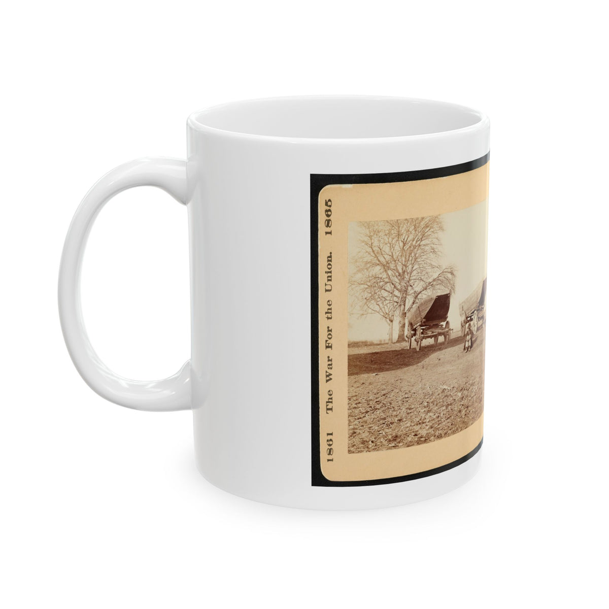 A Pontoon Boat On Wheels (U.S. Civil War) White Coffee Mug