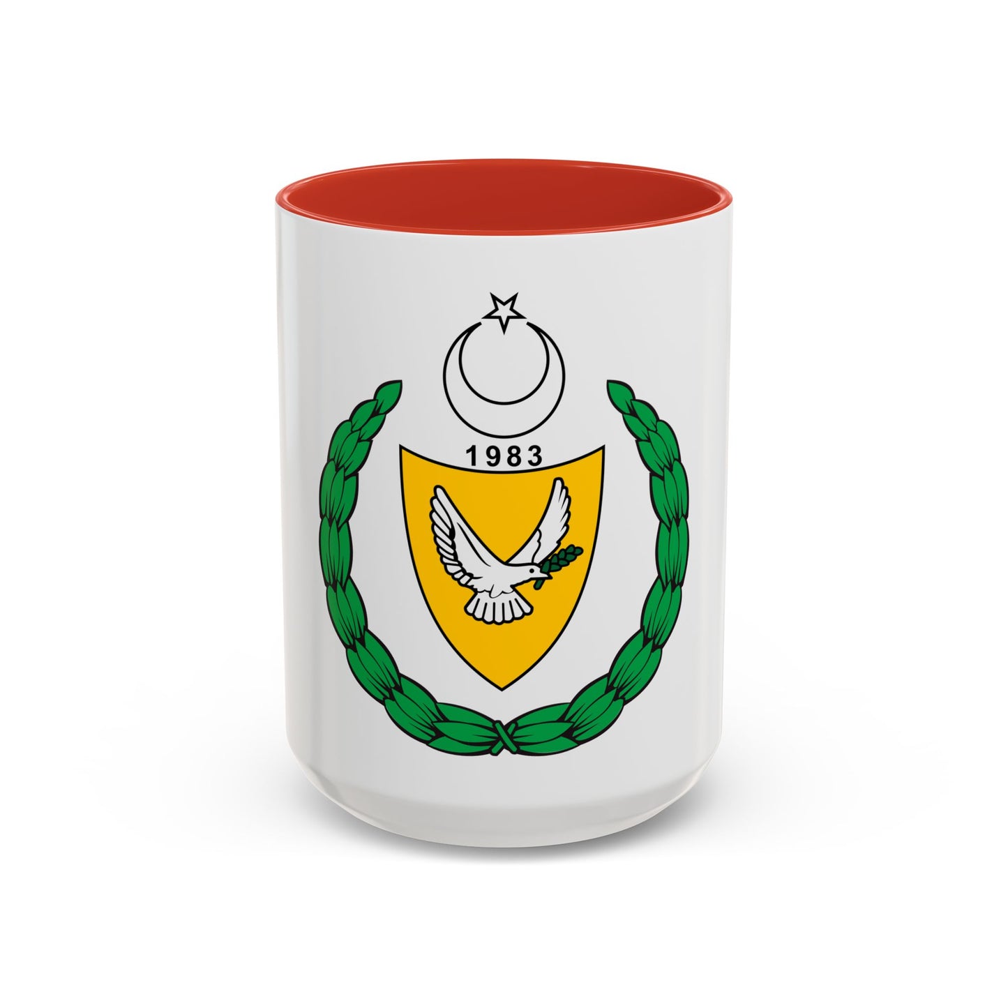 Coat of arms of the Turkish Republic of Northern Cyprus (1983-2007) - Accent Coffee Mug