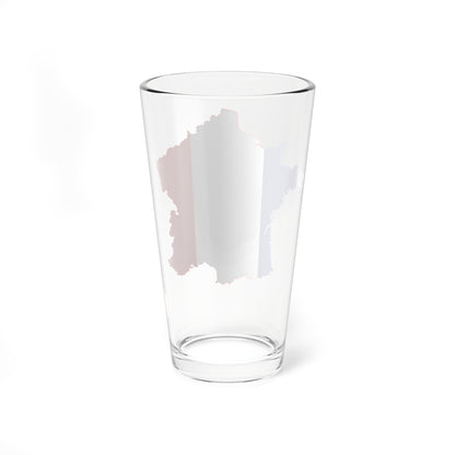 Flag-map of France2 (France) Pint Glass 16oz