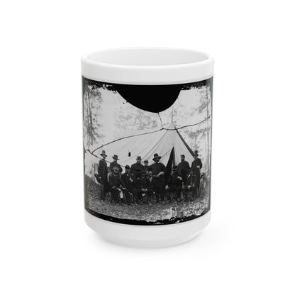 Washington, District Of Columbia (Vicinity). Gen. James A. Hall, Officers And Men Of Battery C & E, U.S. Artillery (U.S. Civil War) White Coffee Mug
