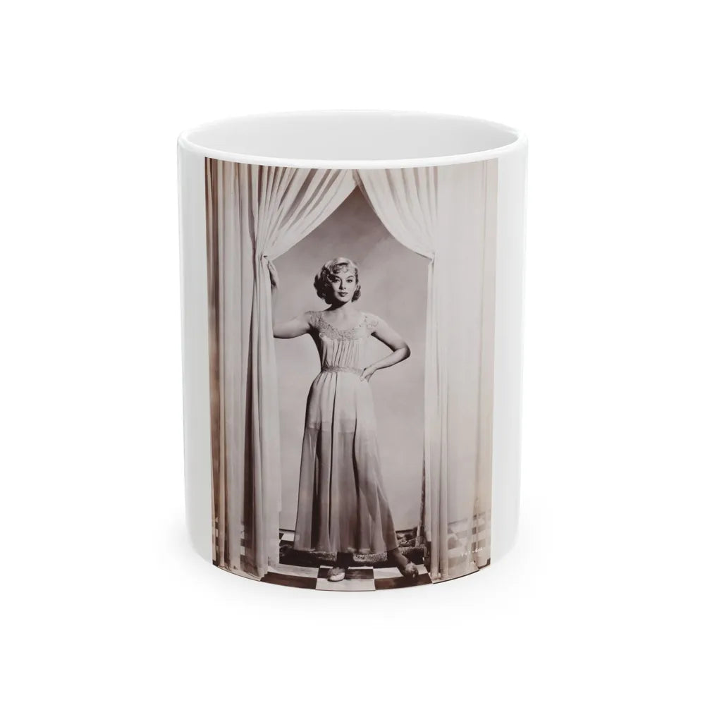 Leslie Parrish #256 (Vintage Female Icon) White Coffee Mug-11oz-Go Mug Yourself