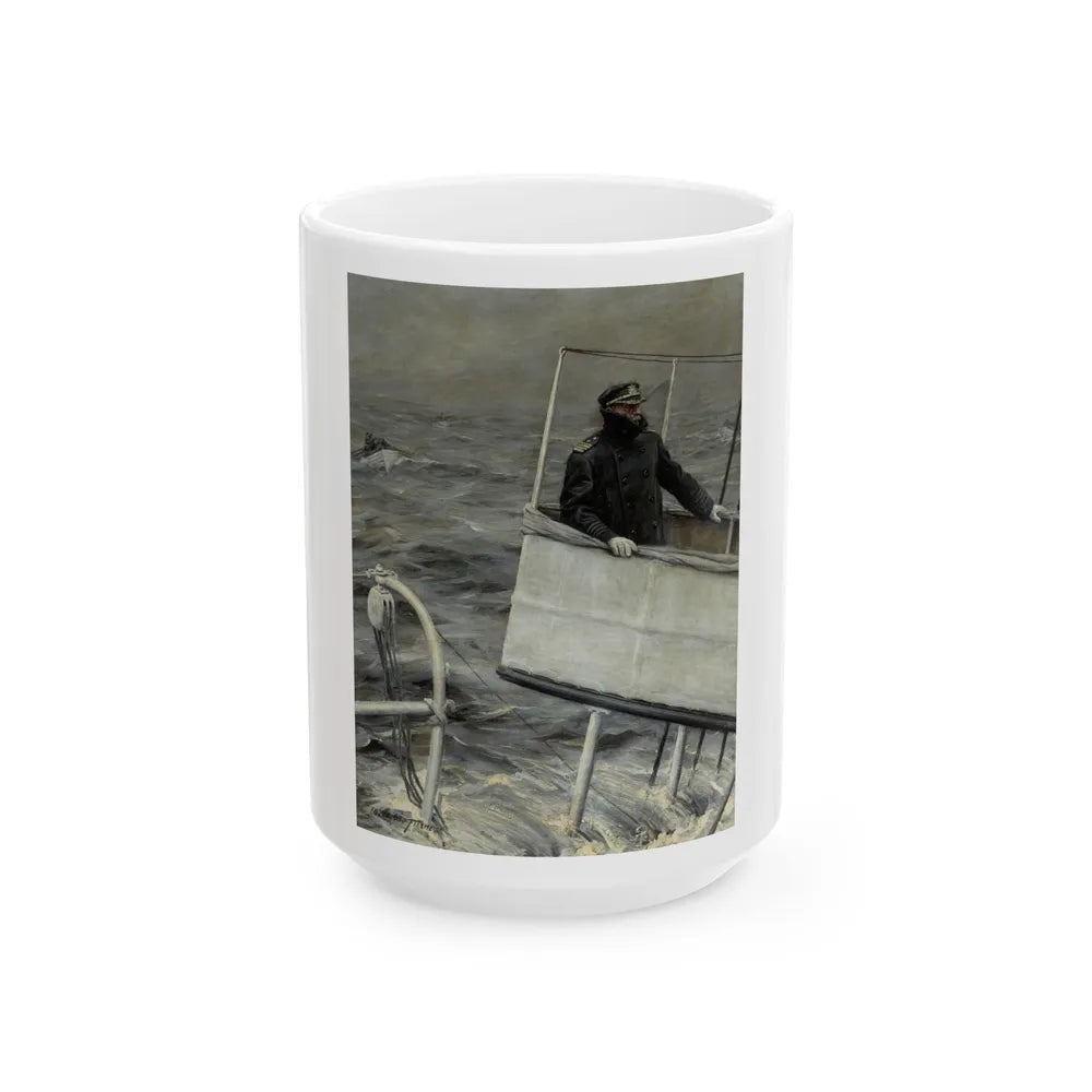 Captain at Sea - White Coffee Mug-15oz-Go Mug Yourself