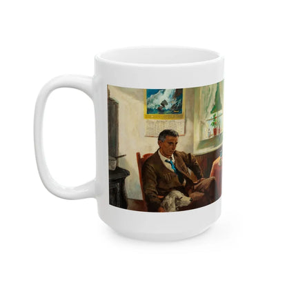 Crowfoot for Luck, Saturday Evening Post illustration - White Coffee Mug-Go Mug Yourself