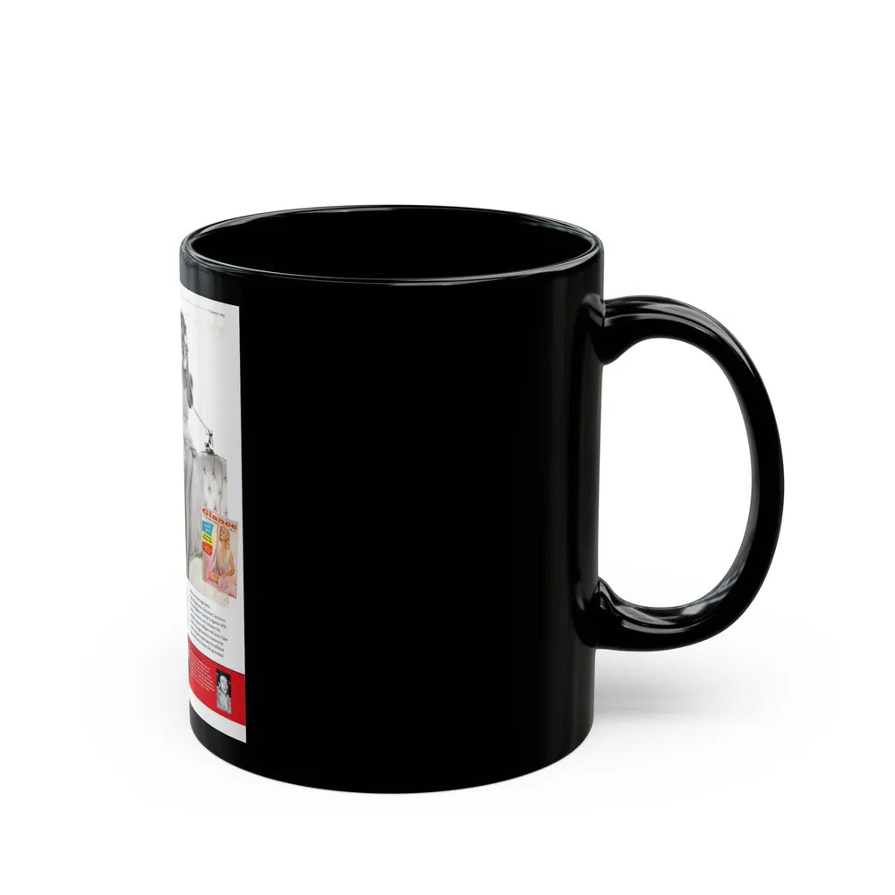 Jeanne Carmen #223 - German Mag. Layout (Vintage Female Icon) Black Coffee Mug-Go Mug Yourself