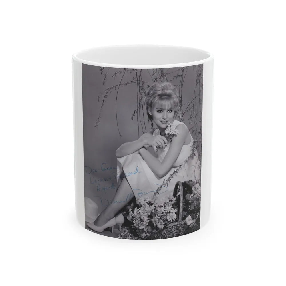 Diane McBain #22 (Vintage Female Icon) White Coffee Mug-11oz-Go Mug Yourself