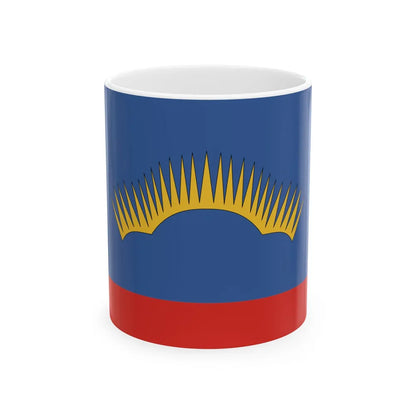 Flag of Murmansk Oblast Russia - White Coffee Mug-11oz-Go Mug Yourself