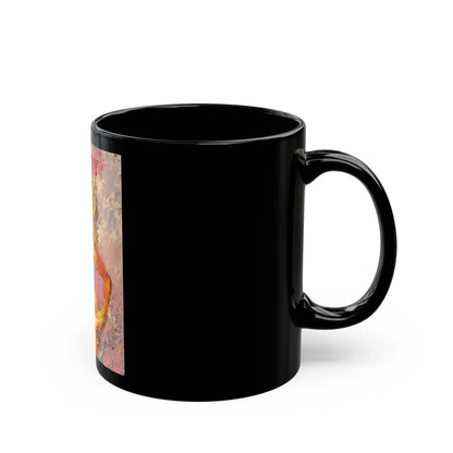 Blonde Pin-Up in White Bikini, Playboy, 1964 - Black Coffee Mug-Go Mug Yourself