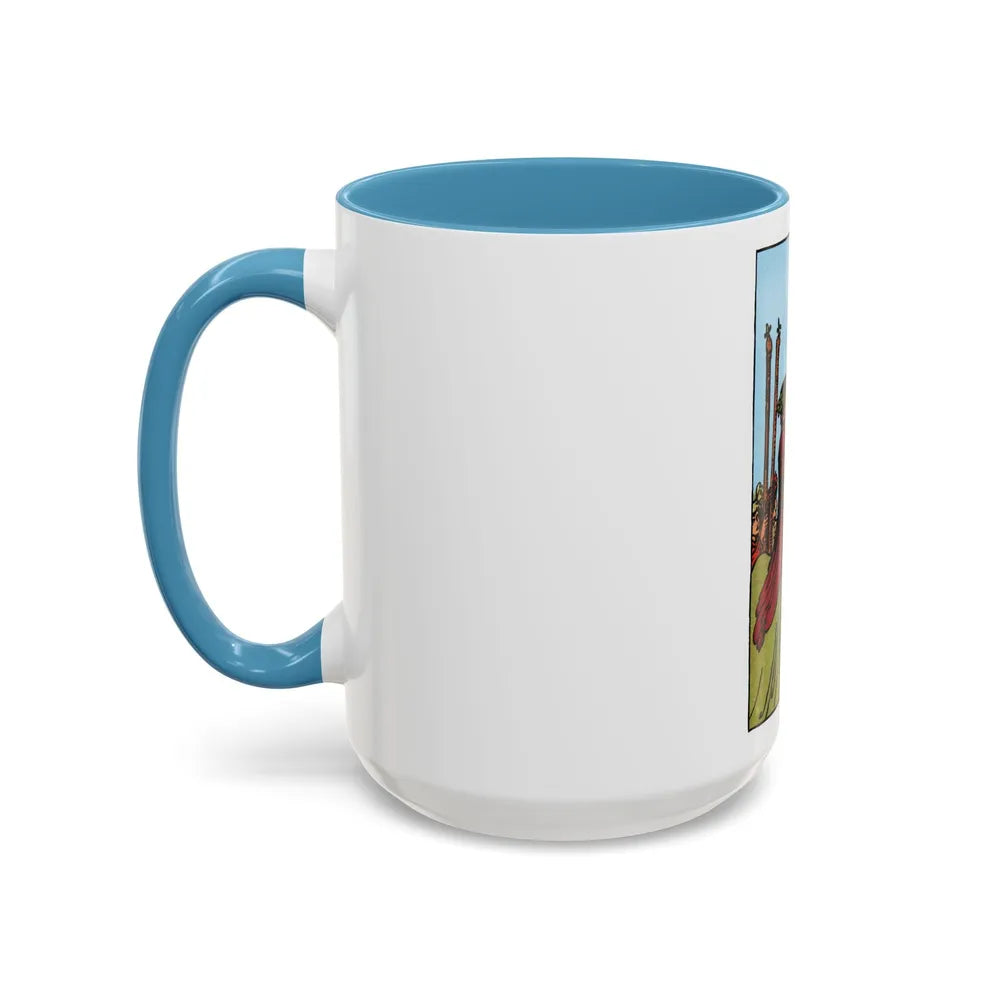 The 6 of Wands (Tarot Card) Accent Coffee Mug-Go Mug Yourself