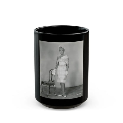 Leslie Parrish #259 (Vintage Female Icon) Black Coffee Mug-15oz-Go Mug Yourself