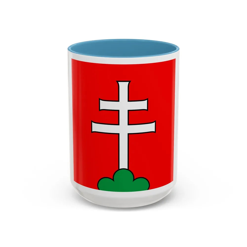 Flag of Elfingen Switzerland - Accent Coffee Mug-15oz-Light Blue-Go Mug Yourself