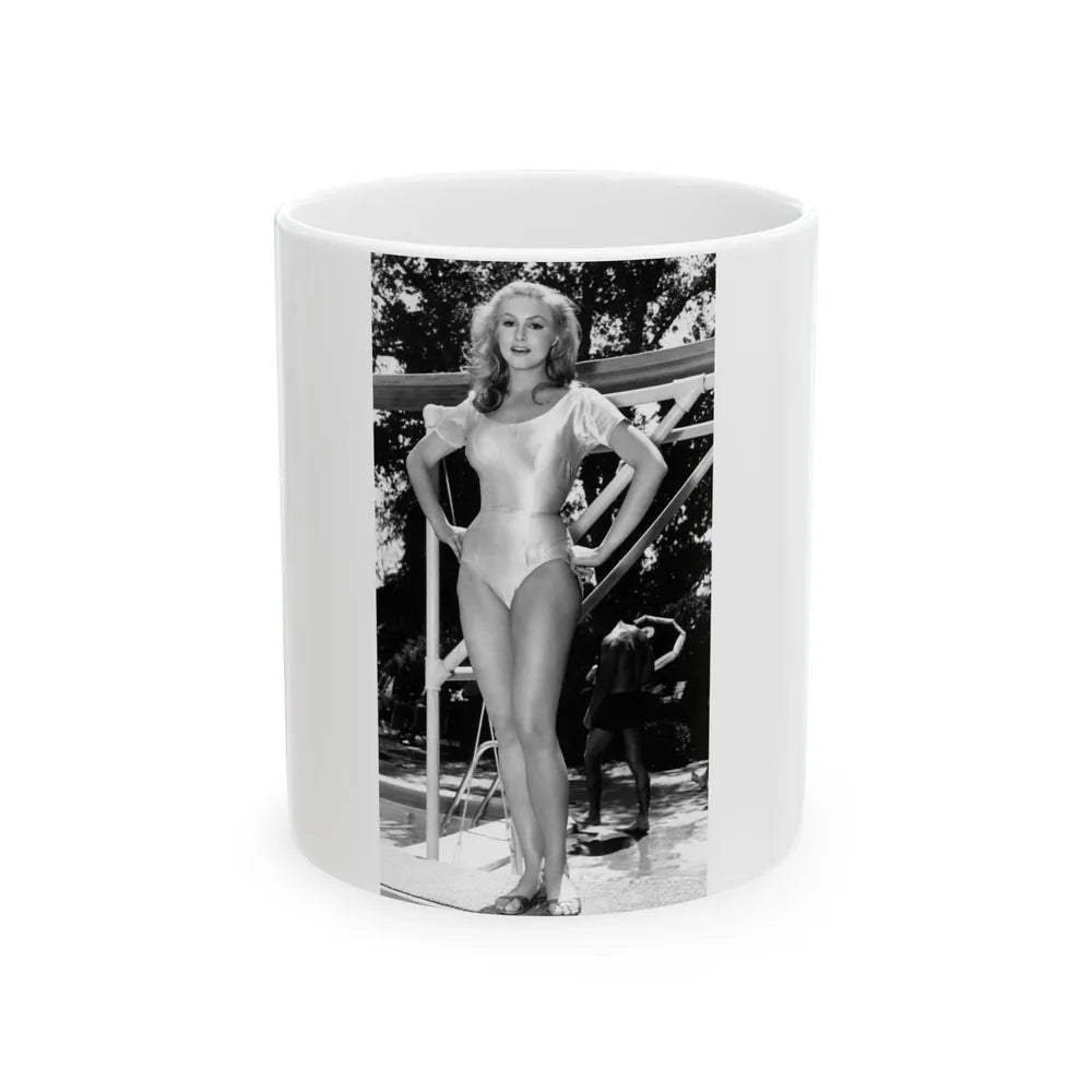 Julie Newmar #214 (Vintage Female Icon) White Coffee Mug-11oz-Go Mug Yourself