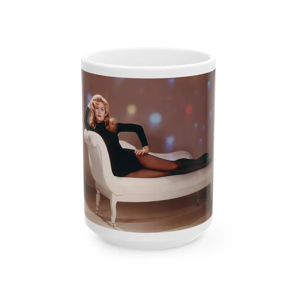 Elizabeth Montgomery #79 (Vintage Female Icon) White Coffee Mug-15oz-Go Mug Yourself