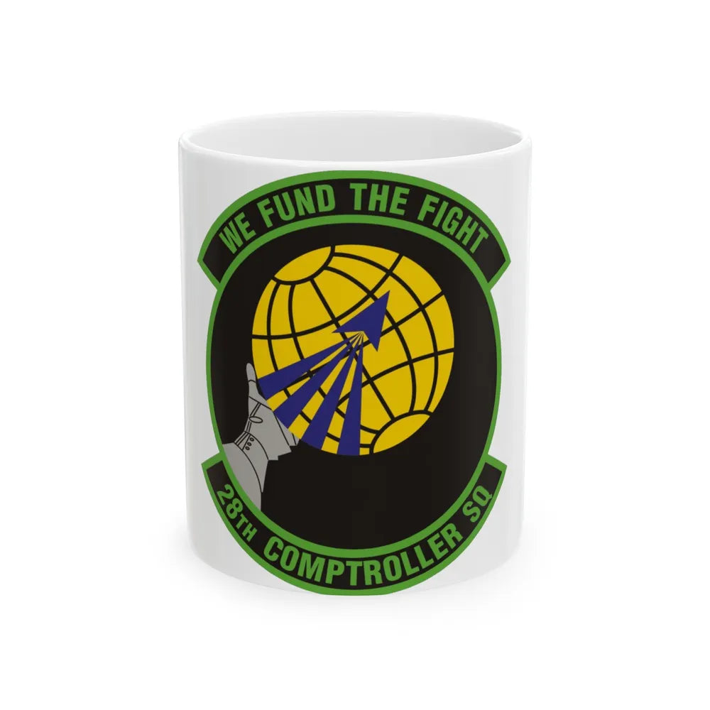 28th Comptroller Squadron (U.S. Air Force) White Coffee Mug-11oz-Go Mug Yourself