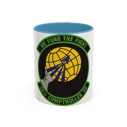 28th Comptroller Squadron (U.S. Air Force) Accent Coffee Mug 11oz Light Blue - Go Mug Yourself