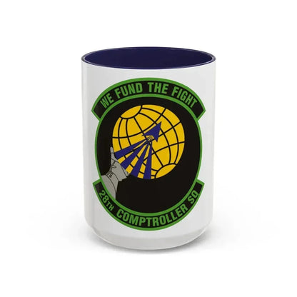 28th Comptroller Squadron (U.S. Air Force) Accent Coffee Mug 15oz Navy - Go Mug Yourself