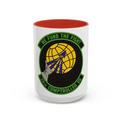 28th Comptroller Squadron (U.S. Air Force) Accent Coffee Mug 15oz Red - Go Mug Yourself