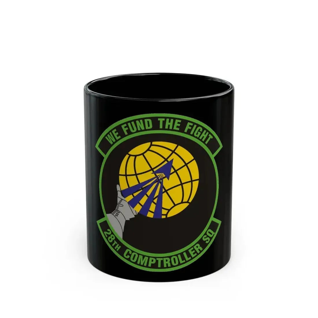 28th Comptroller Squadron (U.S. Air Force) Black Coffee Mug 11oz - Go Mug Yourself