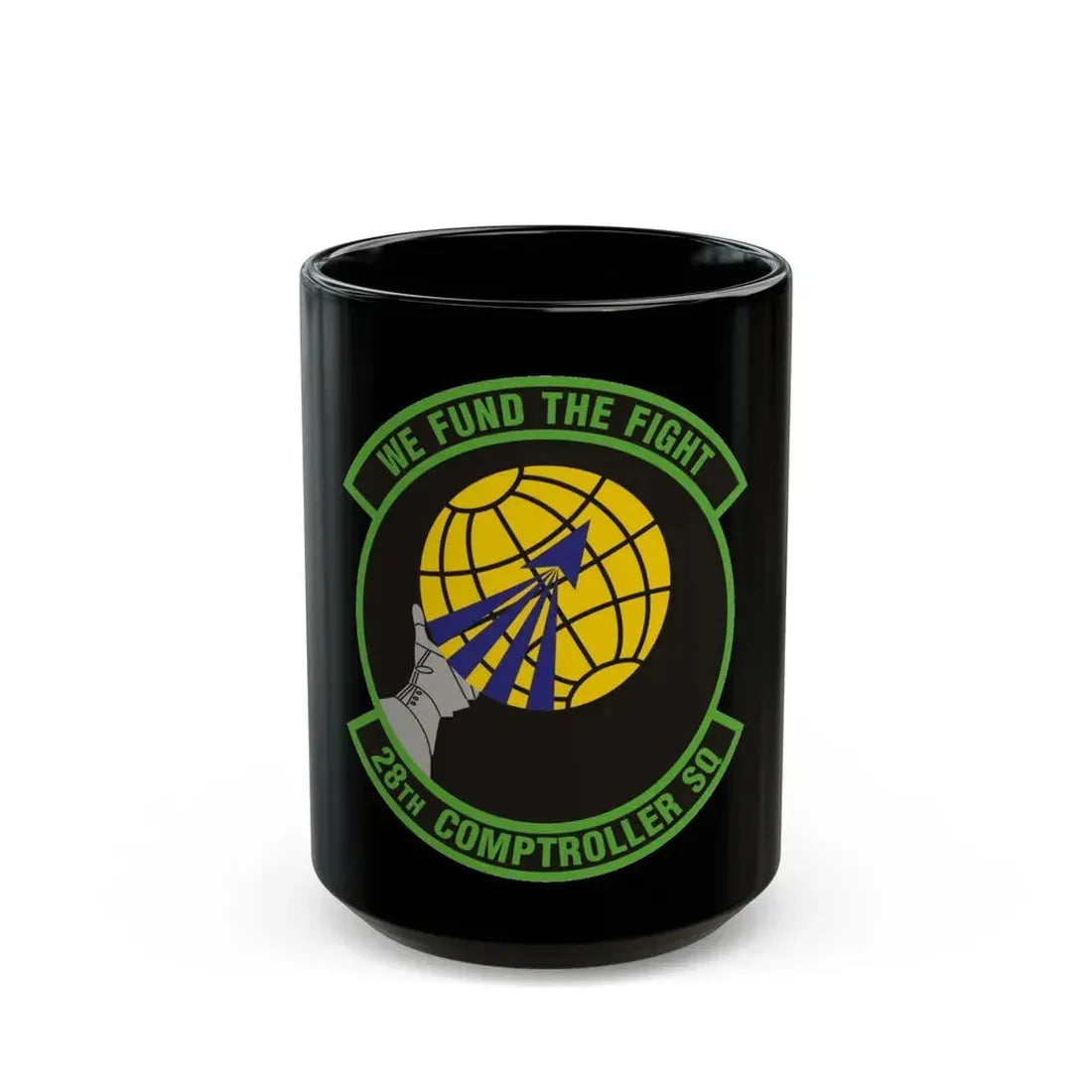 28th Comptroller Squadron (U.S. Air Force) Black Coffee Mug 15oz - Go Mug Yourself