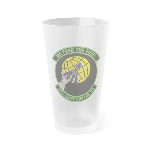 28th Comptroller Squadron (U.S. Air Force) Frosted Pint Glass 16oz Default Title - Go Mug Yourself