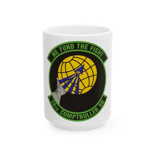 28th Comptroller Squadron (U.S. Air Force) White Coffee Mug 15oz - Go Mug Yourself