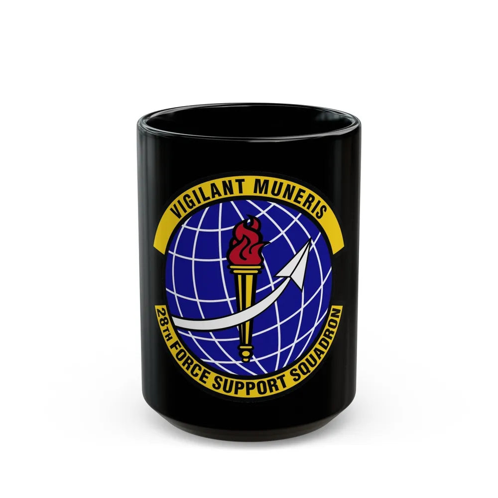 28th Force Support Squadron (U.S. Air Force) Black Coffee Mug-15oz-Go Mug Yourself