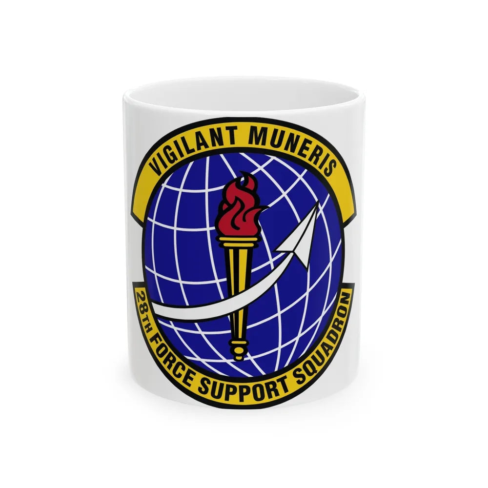 28th Force Support Squadron (U.S. Air Force) White Coffee Mug-11oz-Go Mug Yourself