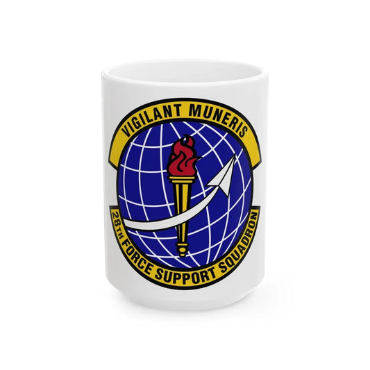 28th Force Support Squadron (U.S. Air Force) White Coffee Mug-15oz-Go Mug Yourself