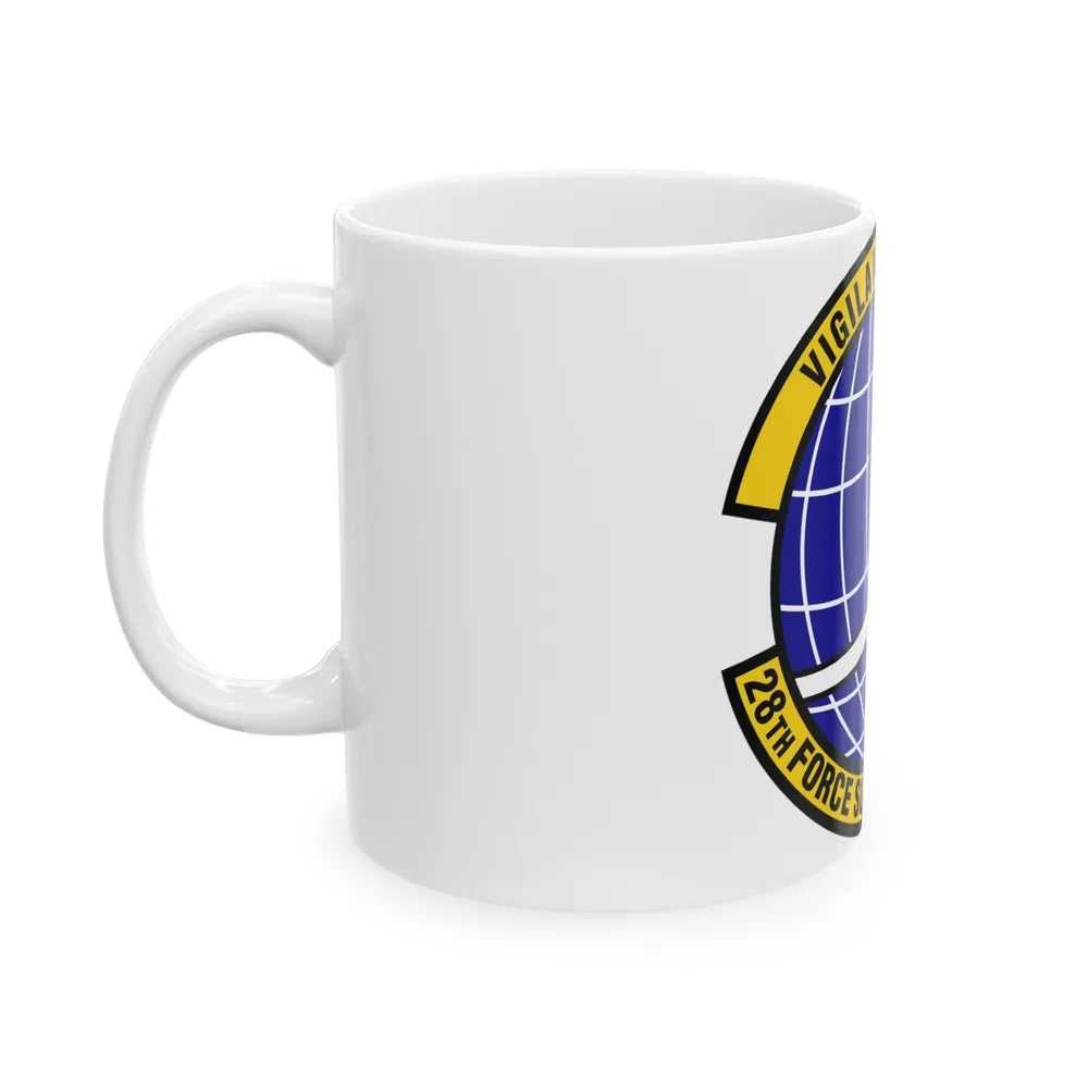 28th Force Support Squadron (U.S. Air Force) White Coffee Mug-Go Mug Yourself