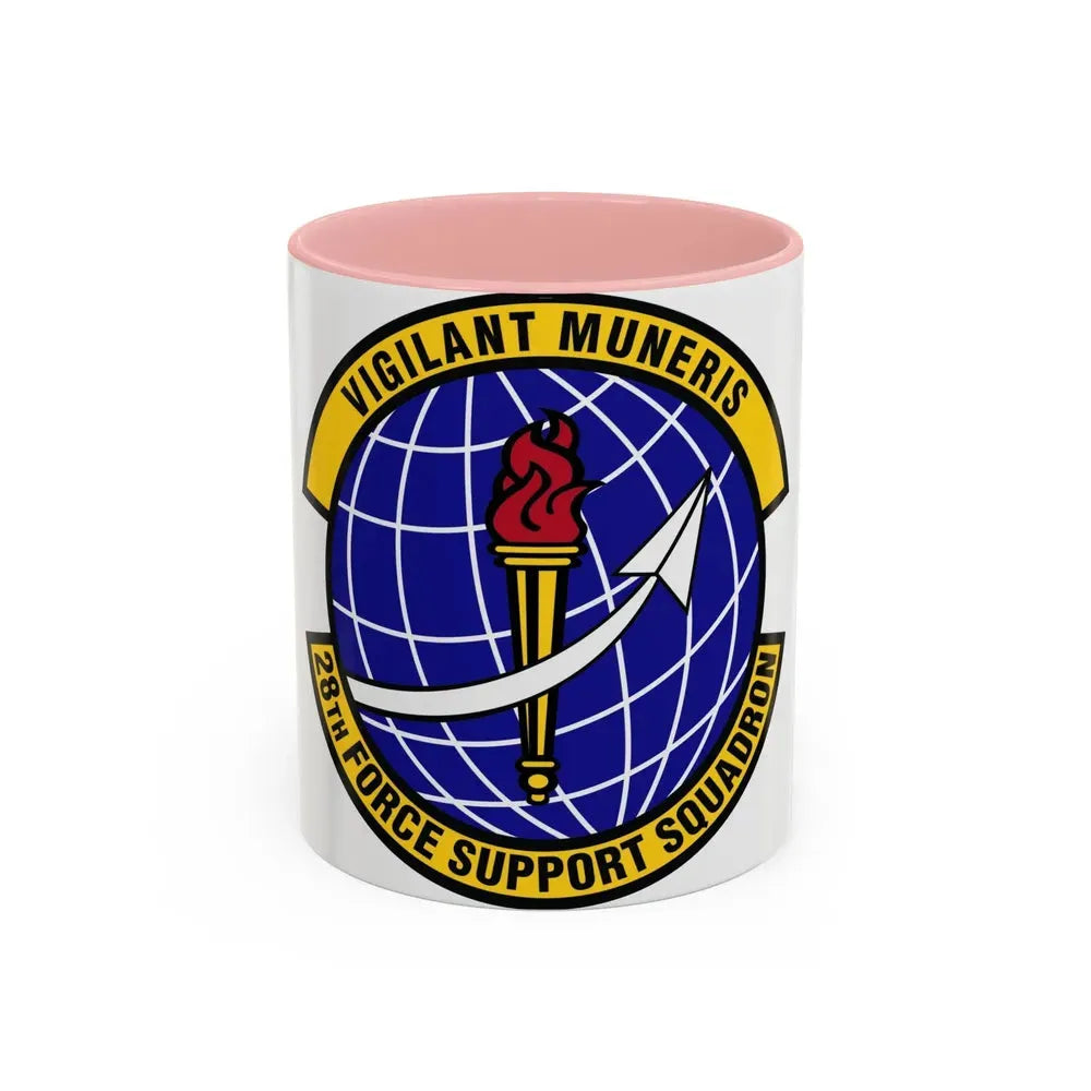 28th Force Support Squadron (U.S. Air Force) Accent Coffee Mug 11oz Pink - Go Mug Yourself