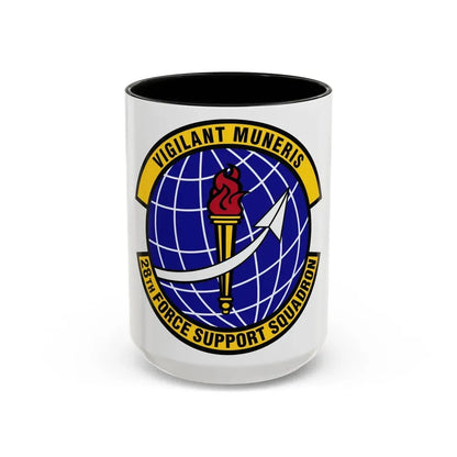 28th Force Support Squadron (U.S. Air Force) Accent Coffee Mug 15oz Black - Go Mug Yourself