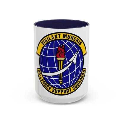 28th Force Support Squadron (U.S. Air Force) Accent Coffee Mug 15oz Navy - Go Mug Yourself