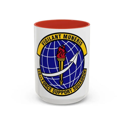 28th Force Support Squadron (U.S. Air Force) Accent Coffee Mug 15oz Red - Go Mug Yourself