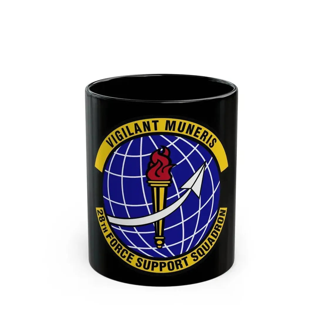 28th Force Support Squadron (U.S. Air Force) Black Coffee Mug 11oz - Go Mug Yourself